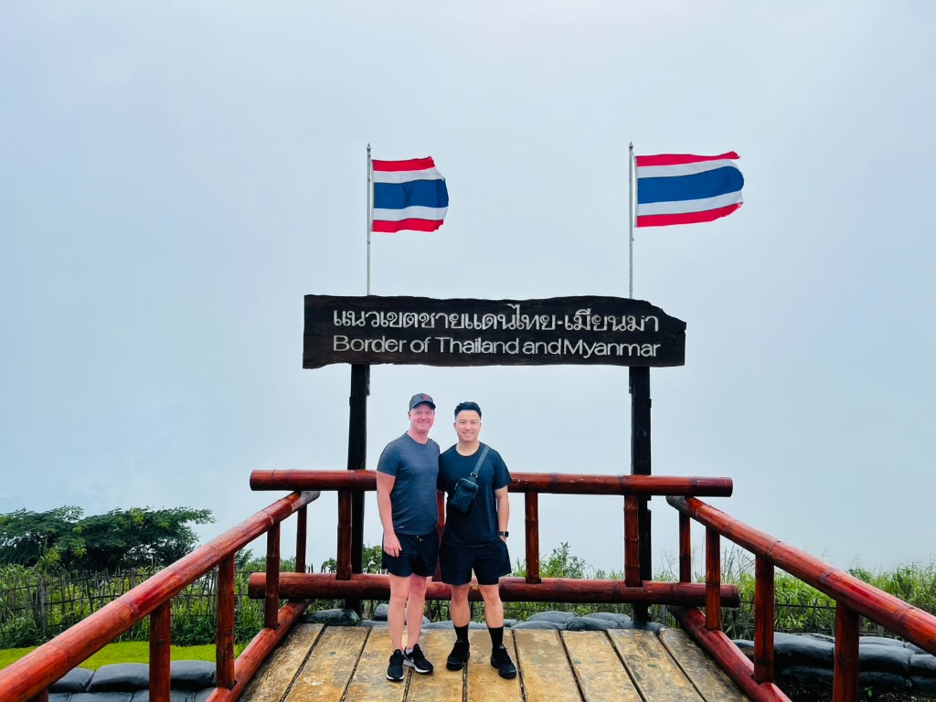 Thailand and Myanmar Border landmark viewpoint