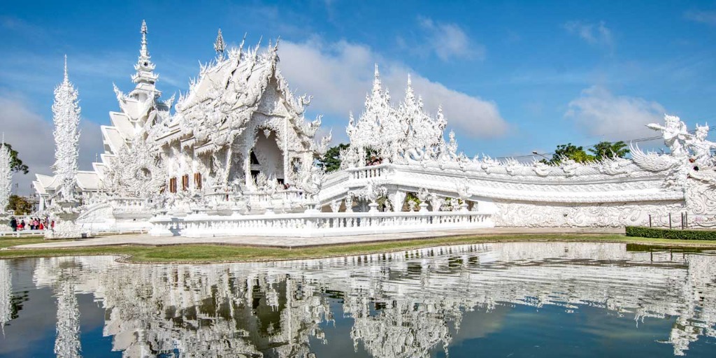 White Temple Reflection Chiang Rai
